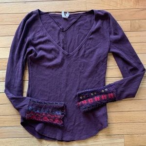 Free people Thermal with decorative cuff